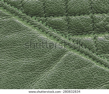 fragment of green leather products.Useful as textured background