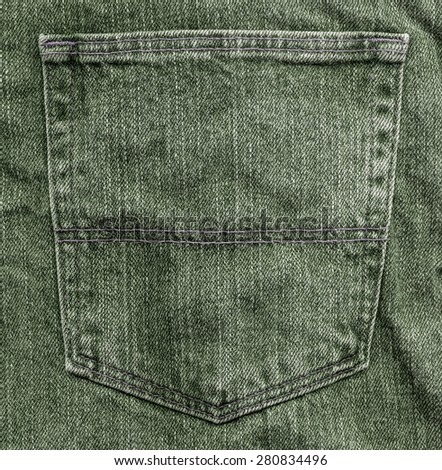 green jeans pocket on jeans  background