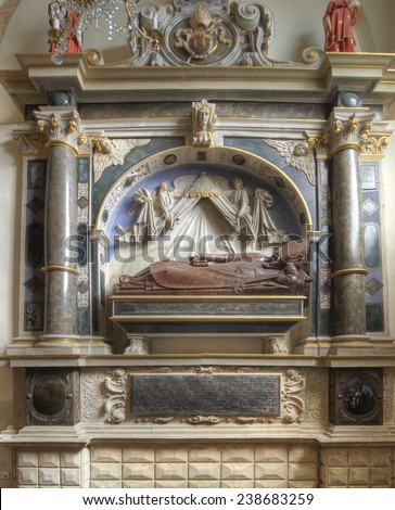 POZNAN, POLAND - JUNE 20, 2014: Chapel of St. Martin in the Cathedral in Poznan, Poland