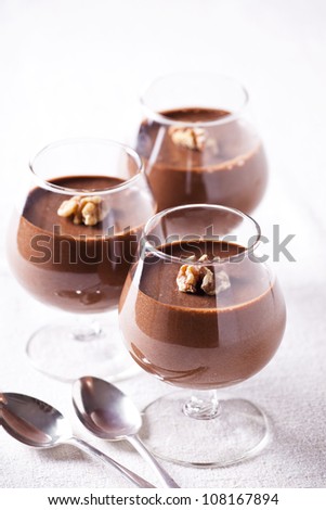 Photograph of a tasty looking chocolate mousse dessert