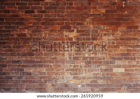 An old stained brick wall.
