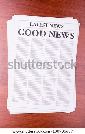 The newspaper LATEST NEWS with the headline BIG NEWS