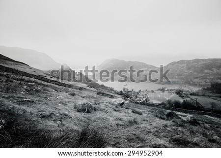 Double exposure abstract landscape background