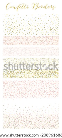 Confetti Borders Collection in Vector Confetti Borders Collection in Vector