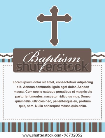 Baptism Card Design with Cross Baptism Card Design with Cross