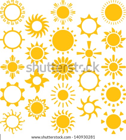 Set Of Vectorized Suns