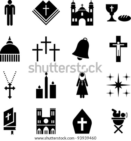 Pictograms of the Catholic religion