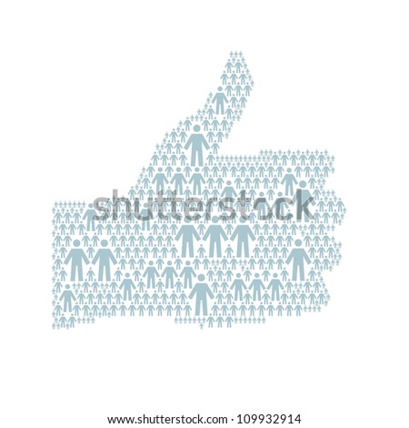 Logo Design Hand on Vector Background With The Hand Of Thumbs Up Symbol  Which Is Composed