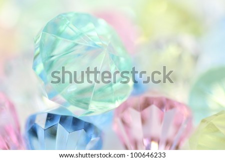 This is a diamond-shaped acrylic products, is very colorful.
