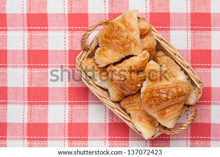 mini croissant that was placed in a basket