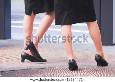 legs of two business women