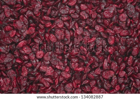 Dried cranberries can be used as background