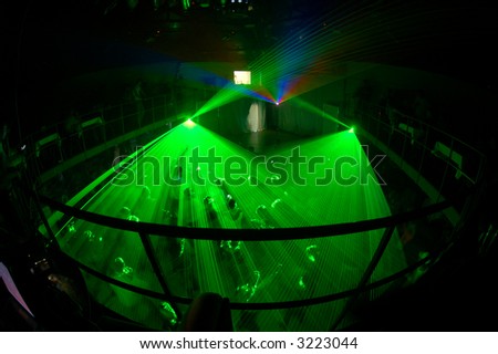 Russian night clud with green light system
