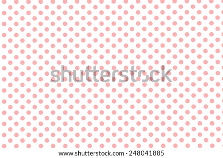 White old retro paper background with small pink polka dot pattern