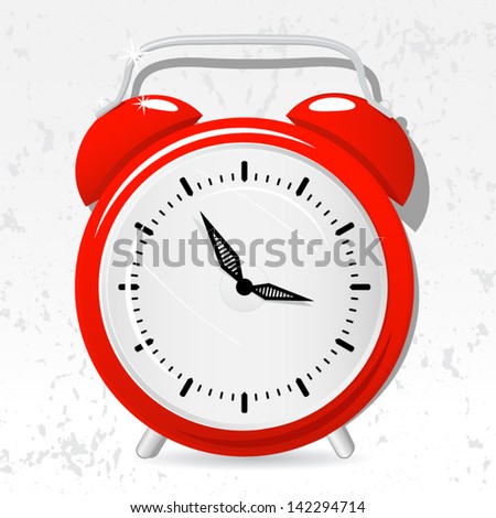 Red Alarm Clock Cartoon, Vector - 142294714 : Shutterstock