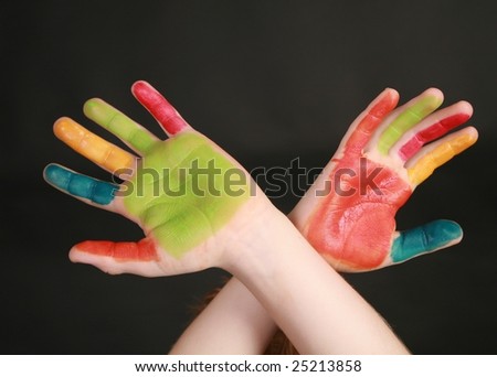 colorful hands