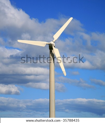 An Eco friendly wind turbine supplying clean, sustainable power