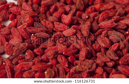 health natural more red Wolf berry closeup background