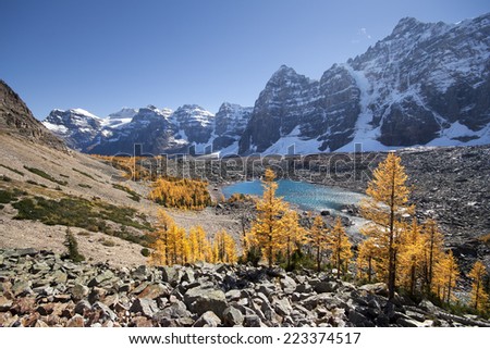 Valley of the Ten Peaks & Eiffel Lake, Banff National Park, Lake Louise, Alberta, Canada.  Start Point for this hike is Moraine Lake.