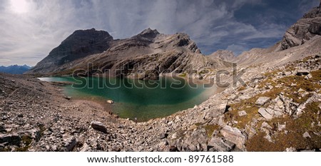 Upper Head Wall Lake , Spray Lake Valley, Alberta, Canada. About 40 Km South of Canmore on the Smith Dorrien Trail (Road)