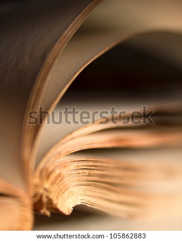 Detail of pages of an old book