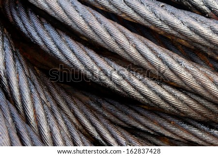 Close-up of a steel cable