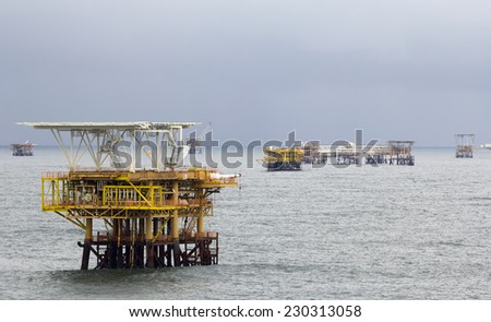 An offshore oil rig in the South China Sea