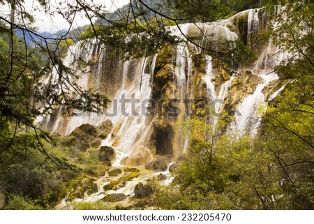 Waterfall at Jiuzhaigou national park, China