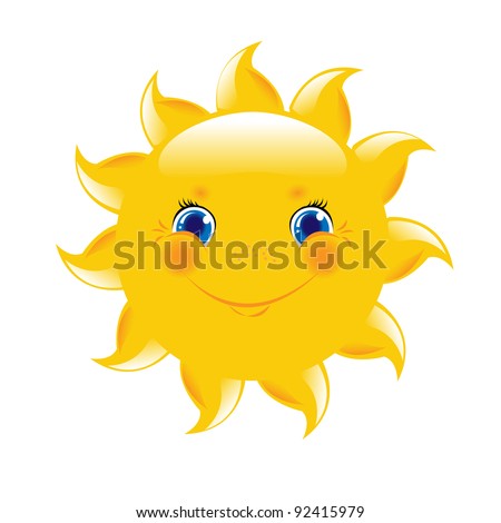 Cartoon Sun Stock Vector Illustration 92415979 : Shutterstock