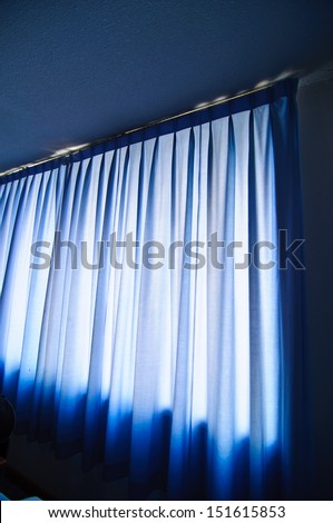 blue curtain fabric background texture