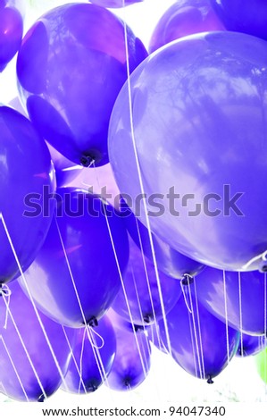 Many Violet balloon