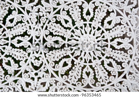 iron white flower  texture background