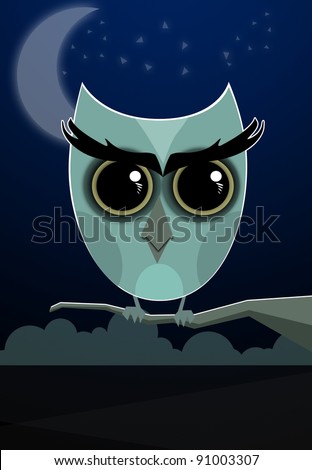 night Owl standing on a Branch