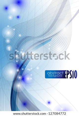 Blue wave abstract background. Vector illustration. Eps 10.