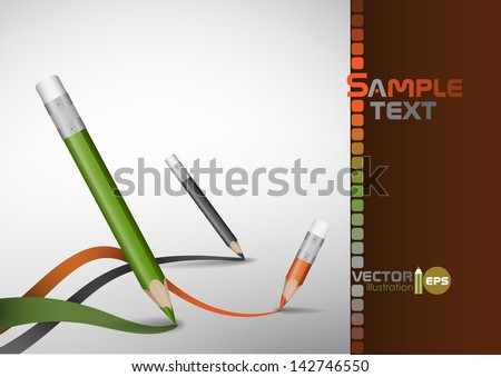 Colour pencils drawing lines Vector illustration Eps 10 Colour pencils drawing lines Vector illustration Eps 10