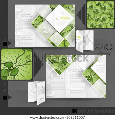 Business Brochure Template Design With White Square Elements Vector Illustration Eps 10 Business Brochure Template Design With White Square Elements Vector Illustration Eps 10