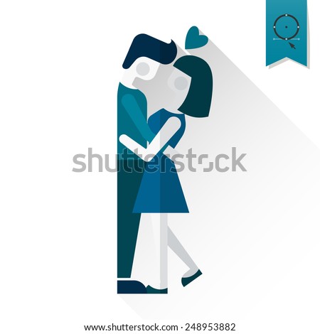 Simple Flat Icon for Valentines Day Wedding Love and Romantic Events Vector Simple Flat Icon for Valentines Day Wedding Love and Romantic Events Vector