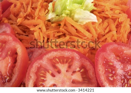 close of of fresh cut up vegetable