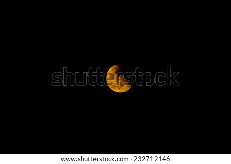 Total Lunar Eclipse 2014 on dark sky