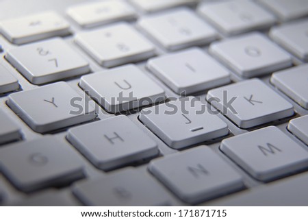Computer Keyboard with white Keys