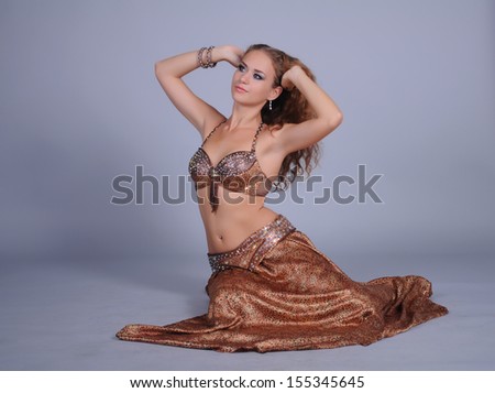 Beautiful girl belly dancer