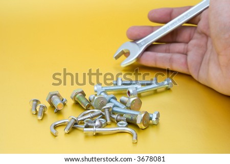 spanner in hand