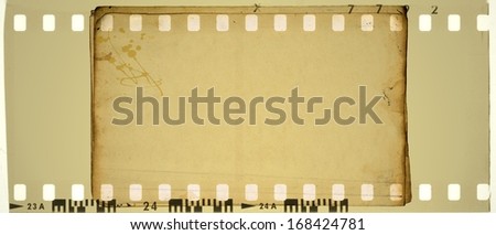 Vintage sepia film strip frame