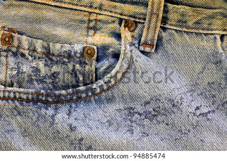 Old and damaged jeans