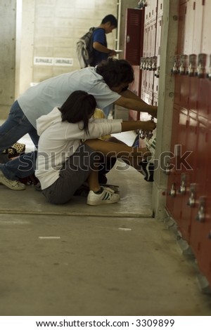 School students fight to open locker