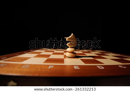 wooden chess pieces with chess desk