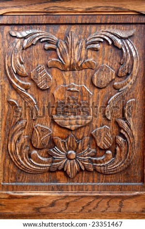 Detail of the old fashioned dresser