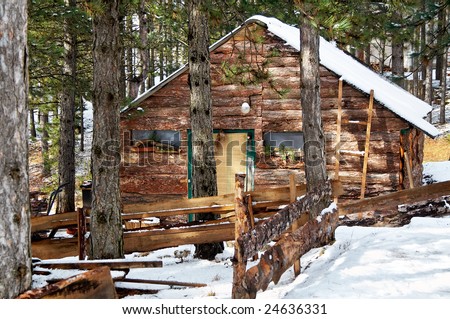 Wooden cottage in the forest, mountain Zlatibor, Serbia