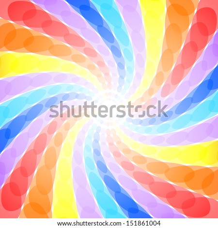 Beautiful abstract rainbow swirl background. Raster copy of vector illustration