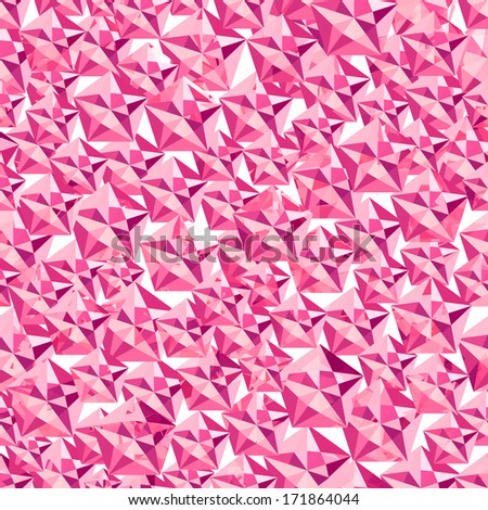 Abstract pink crystal geometric background